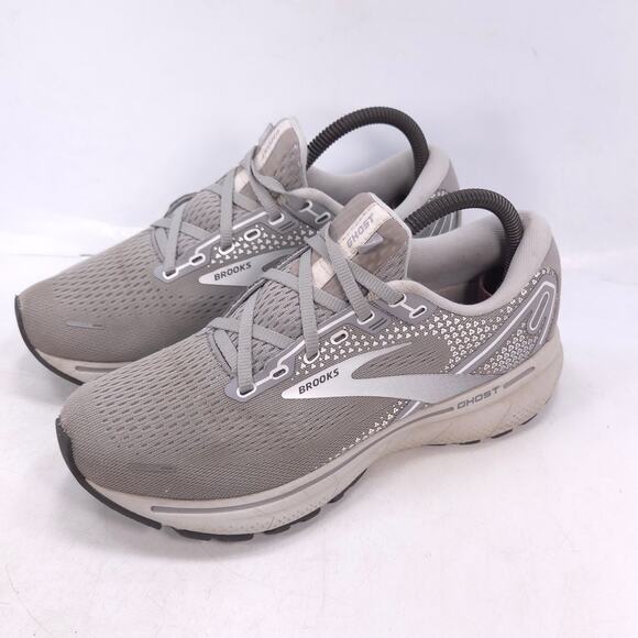 Brooks Ghost 14 Athletic Lace Up Running Shoe Womens Size 7.5 1203561B089 Gray - Picture 1 of 10